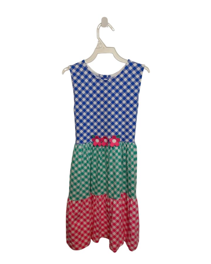 FLORENCE EISEMAN  BLUE  CHECK  KNIT DRESS
