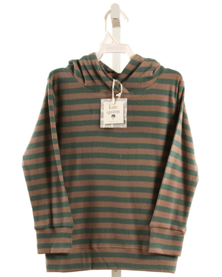 KATE QUINN  GREEN  STRIPED  PULLOVER