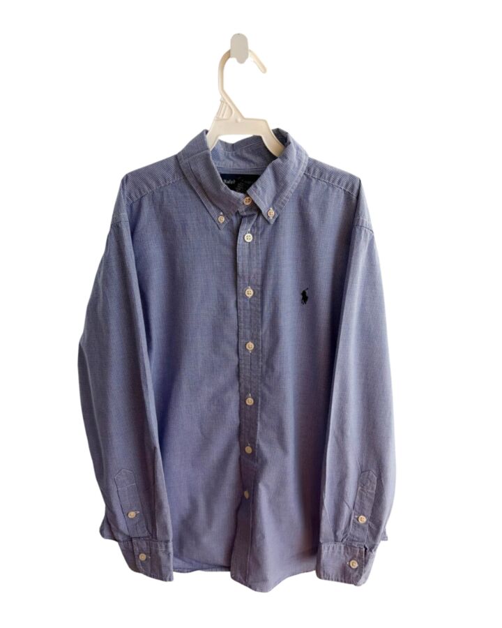 RALPH LAUREN  BLUE  MICROCHECK  DRESS SHIRT