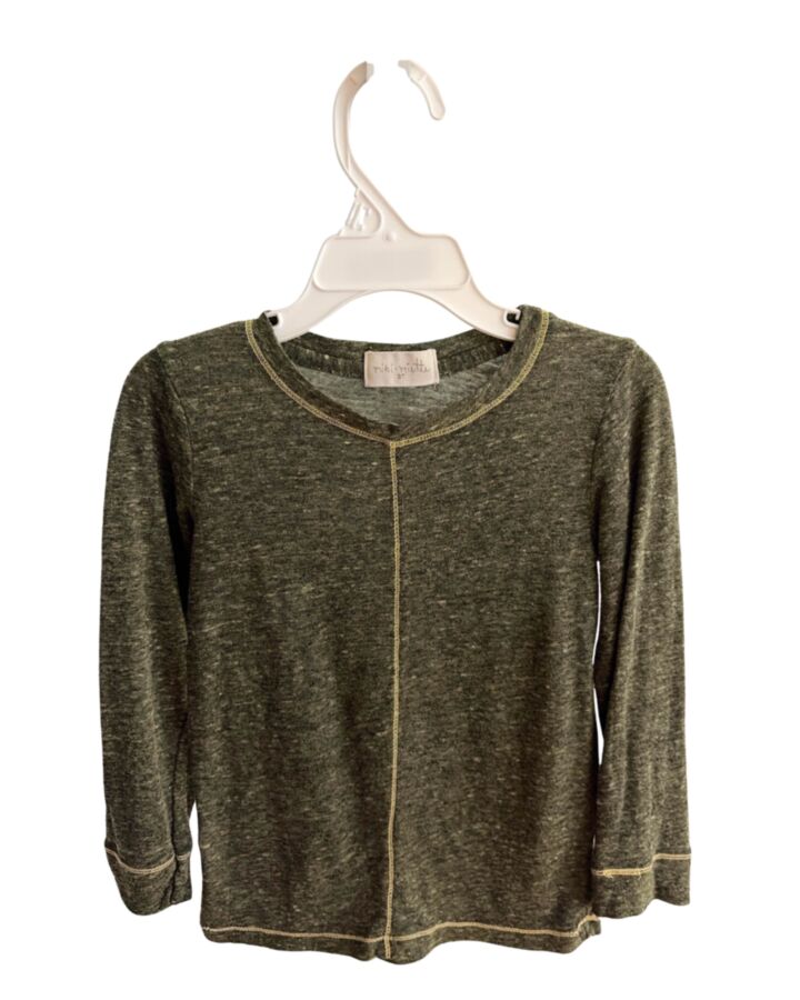 MIKI MIETTE  GREEN    KNIT LS SHIRT