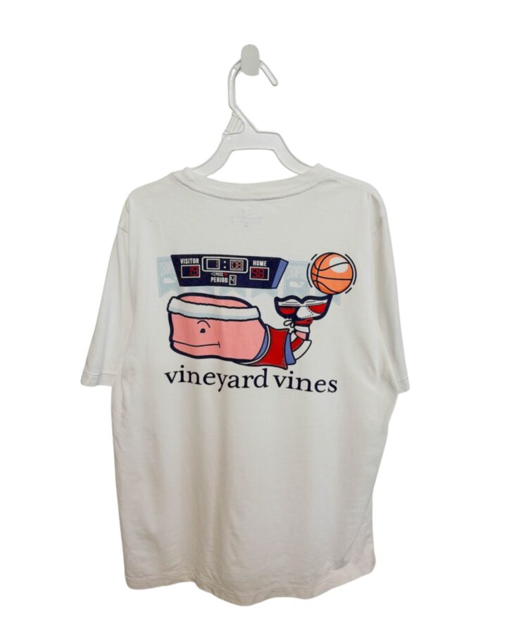 VINEYARD VINES  WHITE   PRINTED DESIGN T-SHIRT