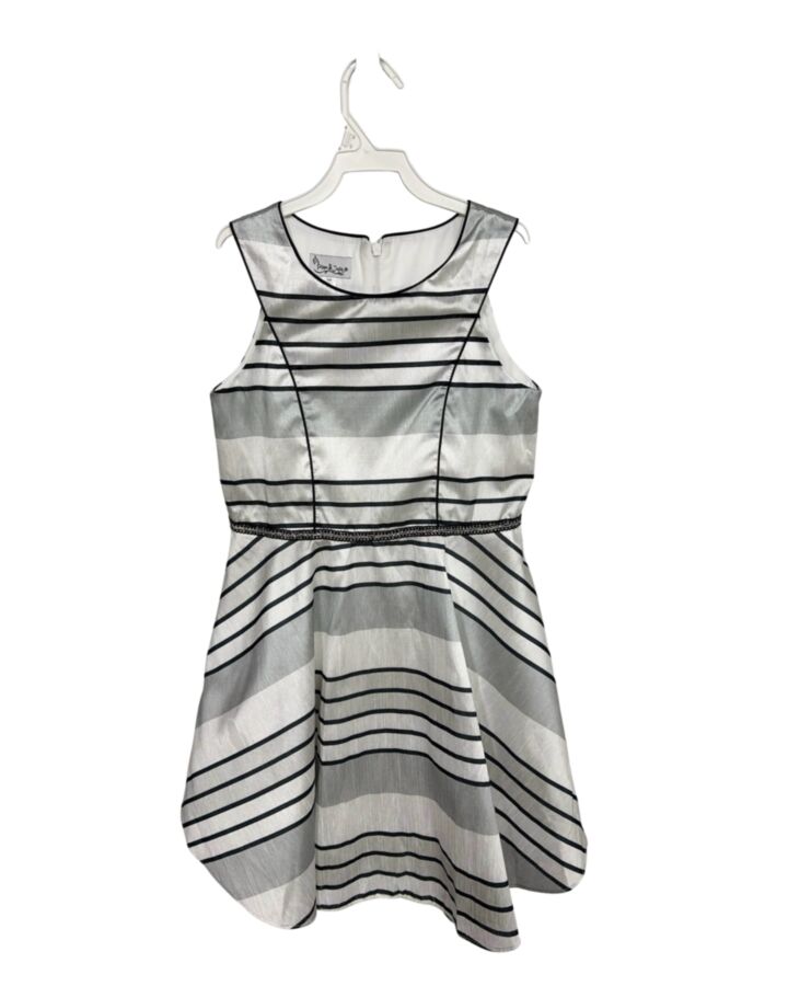 PIPPA & JULIE  GRAY  STRIPED  PARTY DRESS