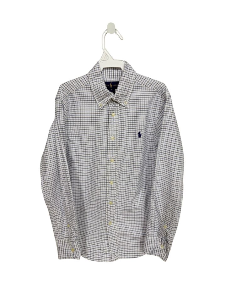 RALPH LAUREN  BLUE  GINGHAM  DRESS SHIRT