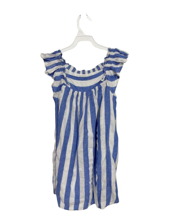 PEEK  BLUE  STRIPED  DRESS WITH PICOT STITCHING