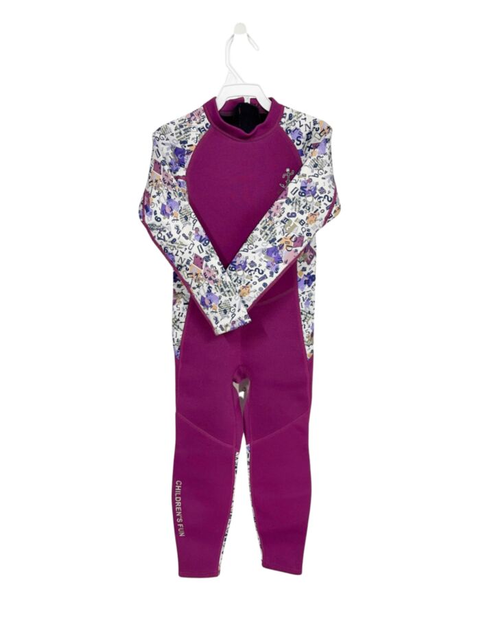 X-MANTA & HORIZONTAL LINE  PURPLE   PRINTED DESIGN 1-PIECE SWIMSUIT