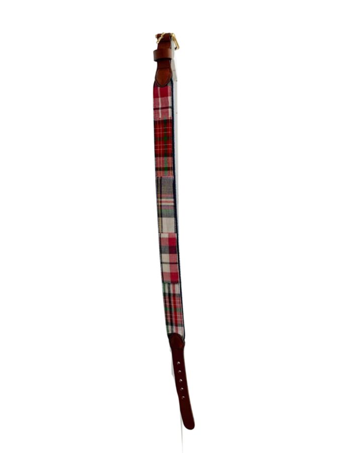 LEATHER MAN LTD RED PLAID BELT