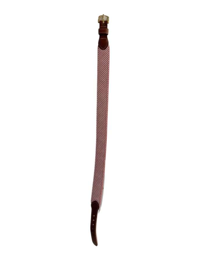 LEATHER MAN LTD PINK STRIPED BELT