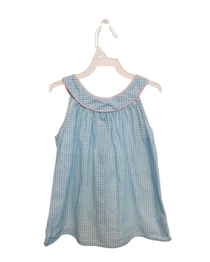 PEGGY GREEN BLUE GINGHAM SLEEVELESS SHIRT
