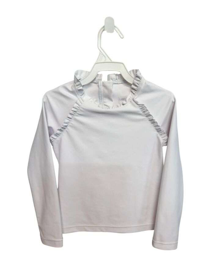 LITTLE ENGLISH WHITE RASH GUARD WITH RUFFLE