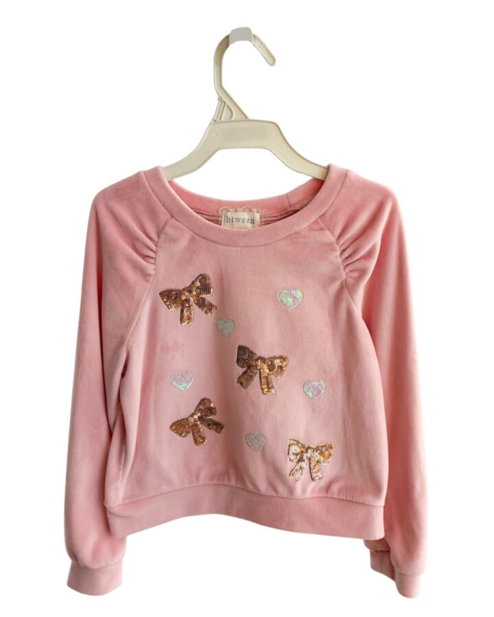 BTWEEN  PINK VELOUR   SWEATER WITH SEQUINS