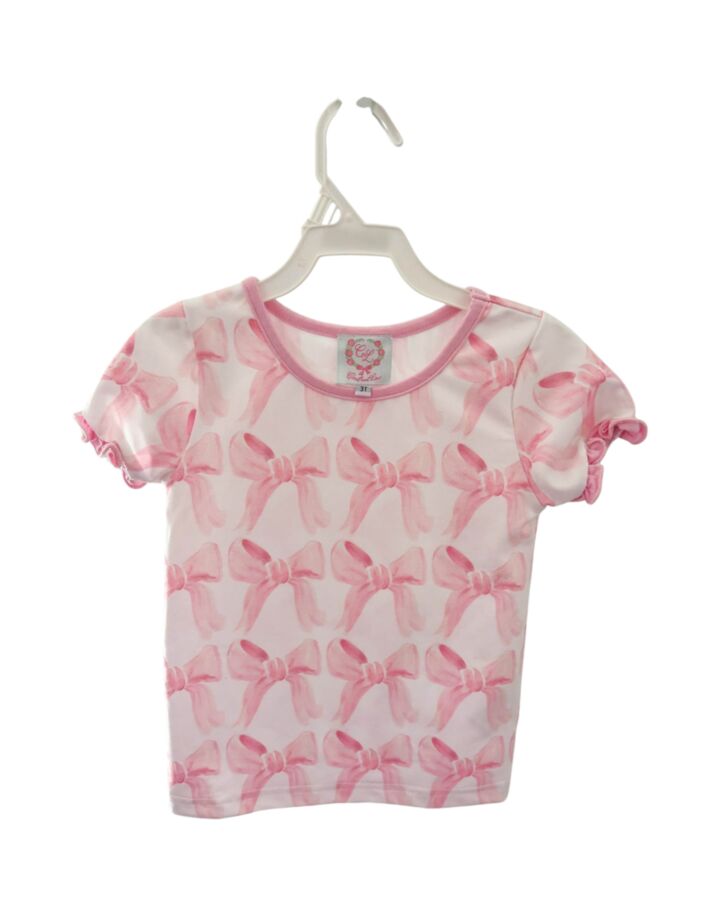 CECIL & LOU  PINK    KNIT SS SHIRT