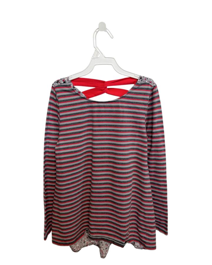 MATILDA JANE  GRAY  STRIPED  KNIT LS SHIRT