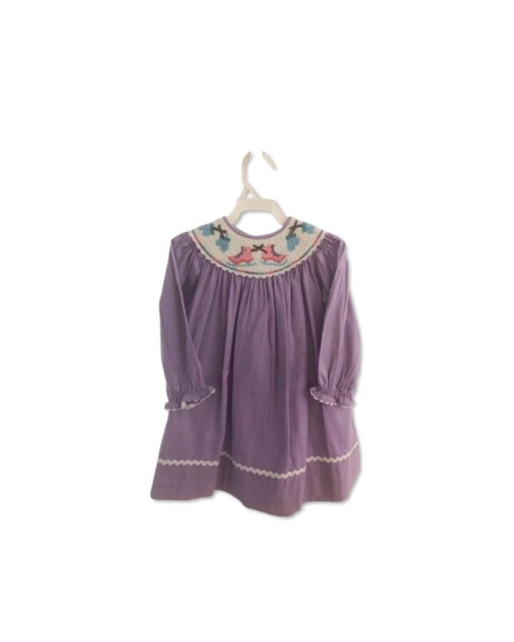 MARMELLATA  PURPLE   SMOCKED DRESS WITH RIC RAC