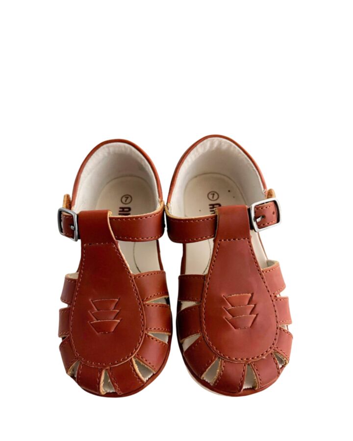ANGEL DEAR BROWN SANDALS  *EUC SIZE TODDLER 7
