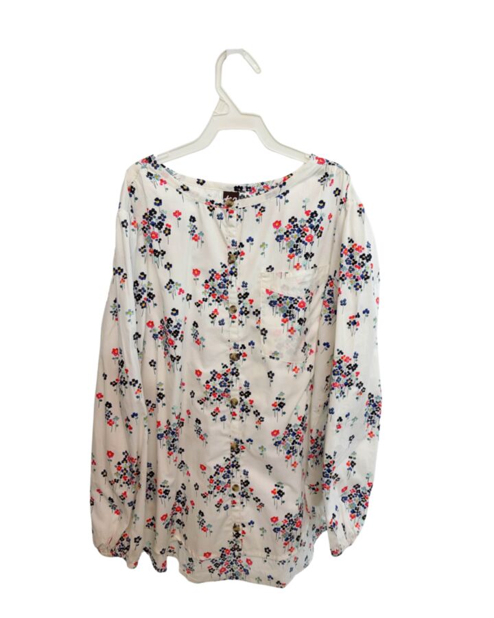 TEA  WHITE  FLORAL  DRESS SHIRT