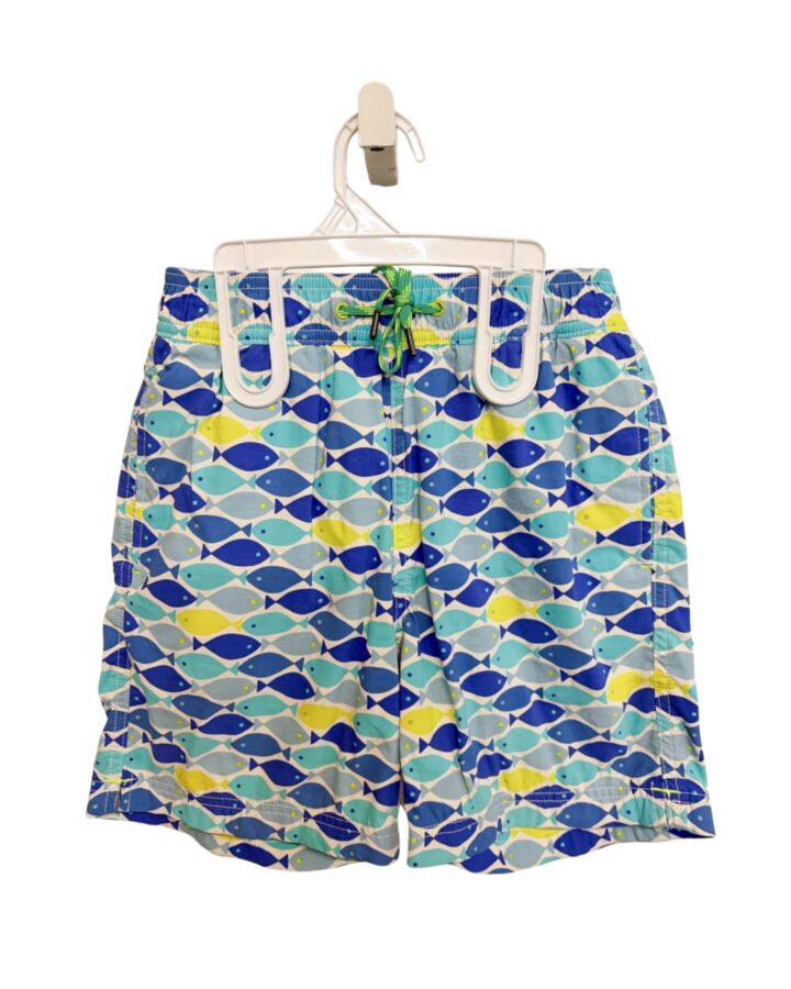 CREWCUTS  BLUE   PRINTED DESIGN SWIM TRUNKS