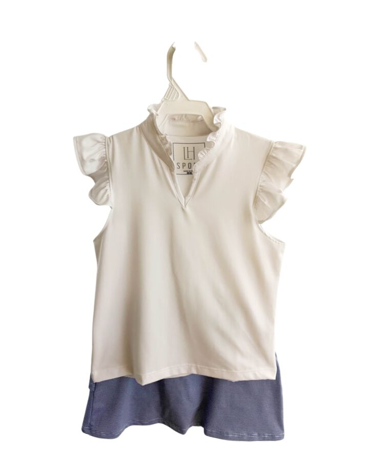 LILA + HAYES  WHITE    2-PIECE OUTFIT WITH RUFFLE