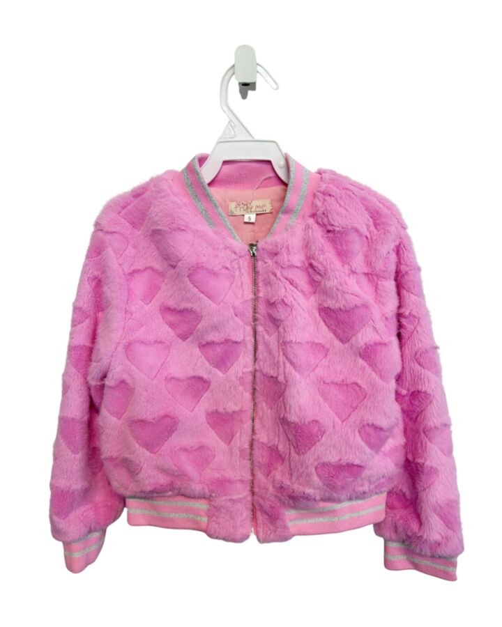 SARA SARA  PINK FLEECE   OUTERWEAR