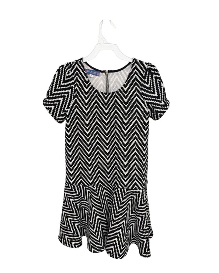 SARA SARA  BLACK   PRINTED DESIGN DRESS