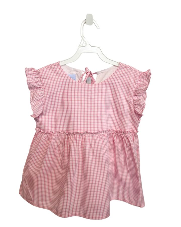 BELLA BLISS  PINK  GINGHAM  SLEEVELESS SHIRT WITH RUFFLE