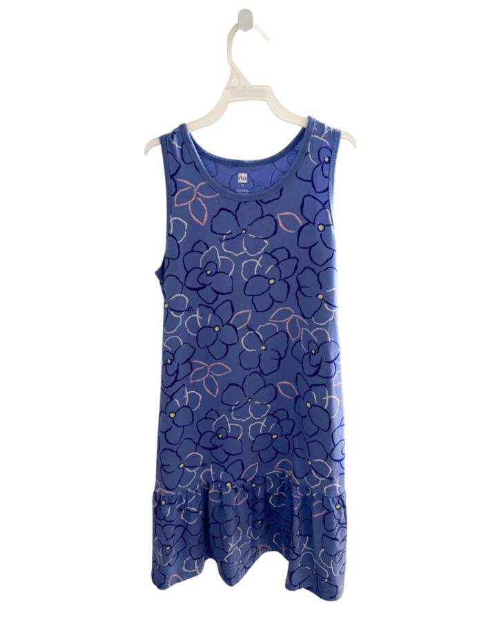 TEA  BLUE  FLORAL  KNIT DRESS