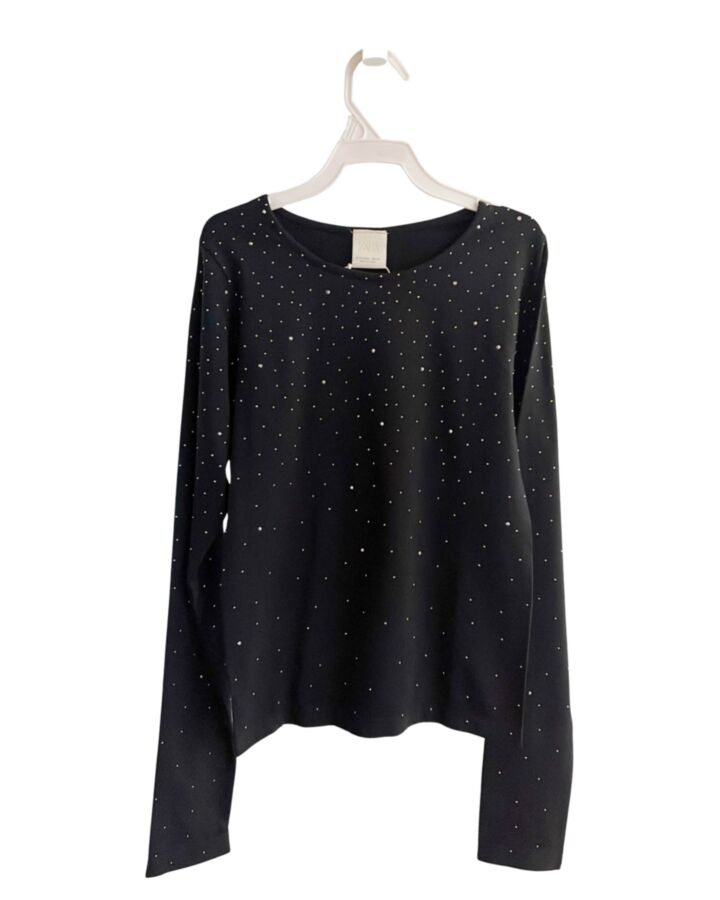 ZARA  BLACK   SEQUINED KNIT LS SHIRT