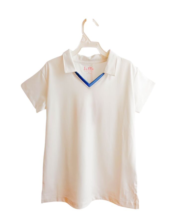 LITTLE MISS TENNIS  WHITE    KNIT SS SHIRT