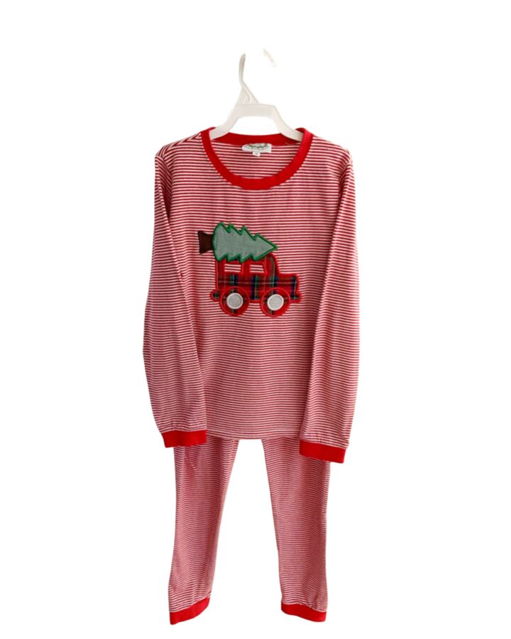 SMOCKED THREADS CECIL & LOU  RED  STRIPED  LOUNGEWEAR