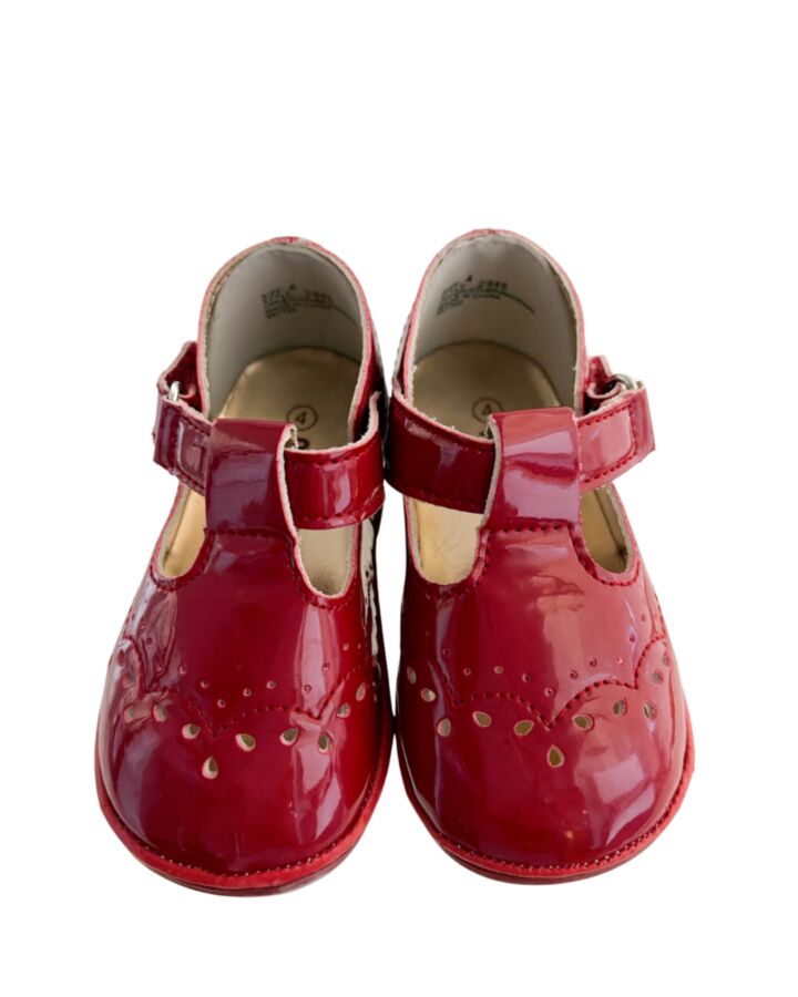 ANGEL BABY SHOES RED MARY JANES *THIS ITEM IS GENTLY USED WITH MINOR SIGNS OF WEAR (MINOR SCUFFING) *EUC SIZE TODDLER 4