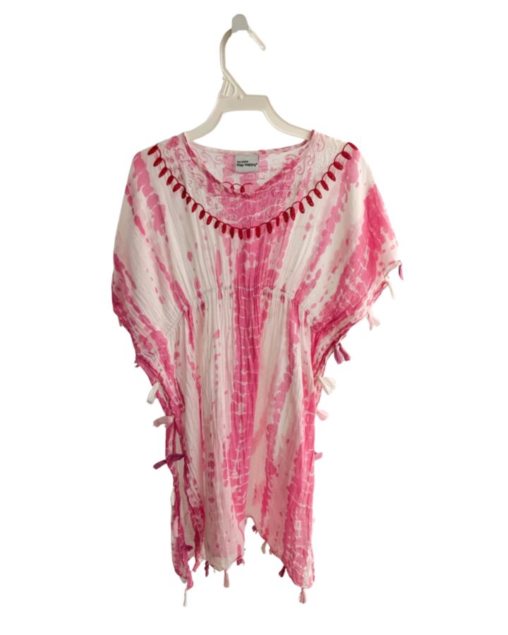 FLAP HAPPY  HOT PINK   EMBROIDERED COVER UP