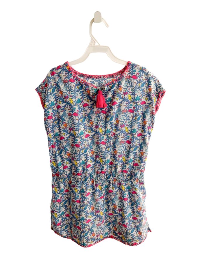 VINEYARD VINES  BLUE  FLORAL  COVER UP WITH PICOT STITCHING