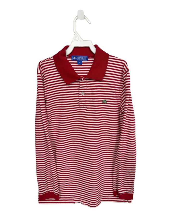 J. BAILEY  RED  STRIPED  DRESS SHIRT