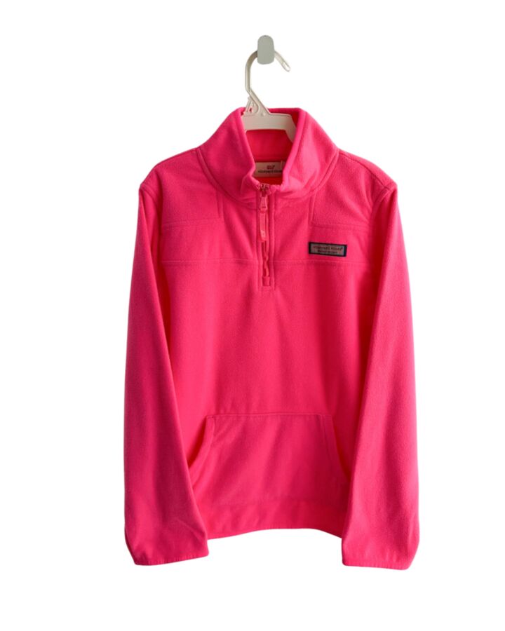 VINEYARD VINES HOT PINK FLEECE PULLOVER