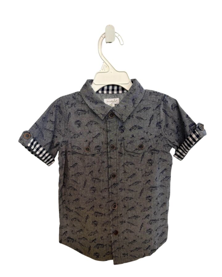 MUD PIE  BLUE    DRESS SHIRT