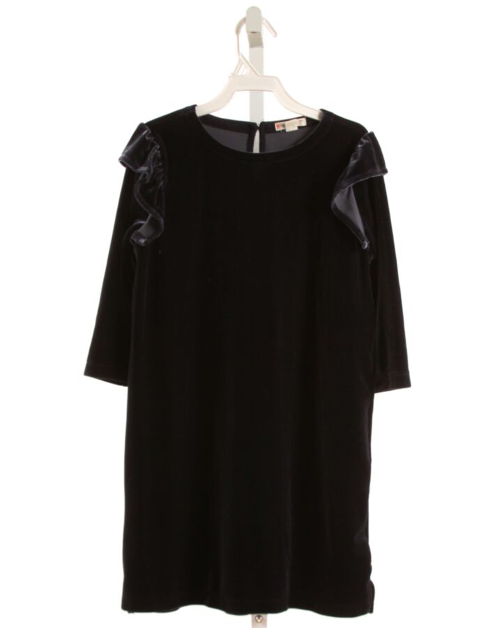 CREWCUTS  NAVY VELVET   PARTY DRESS WITH RUFFLE