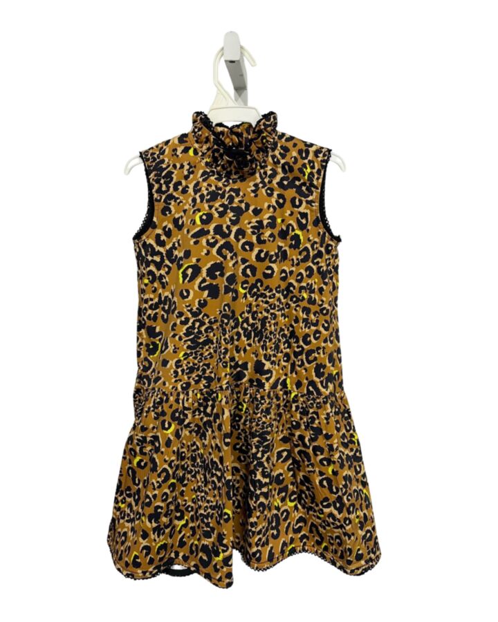 HARRISON BELL  BROWN   PRINTED DESIGN DRESS