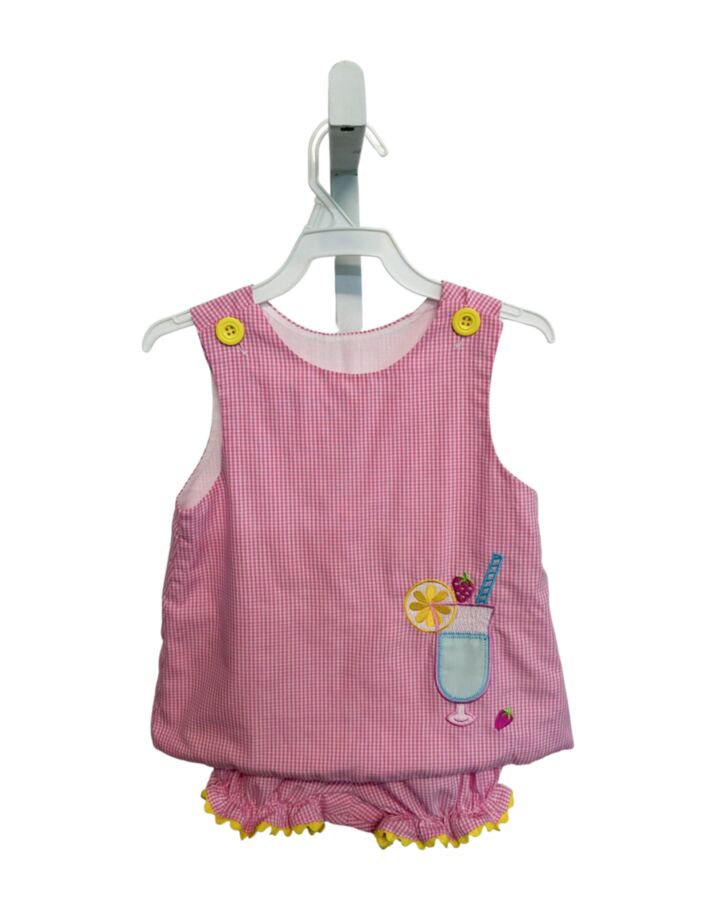 REMEMBER NGUYEN  PINK  GINGHAM  2-PIECE OUTFIT WITH RIC RAC