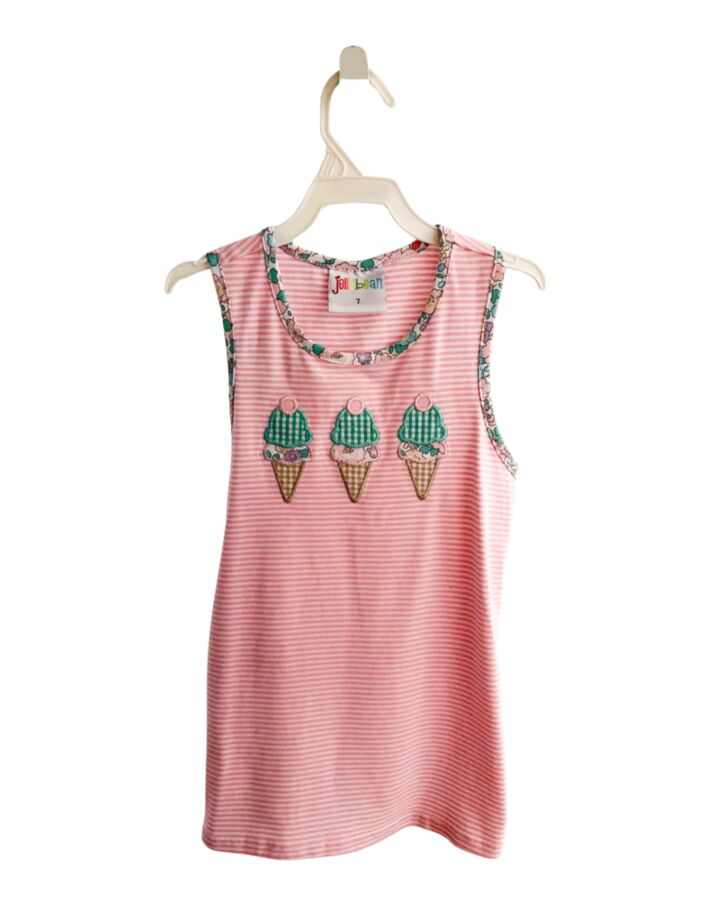 JELLYBEANS  PINK  STRIPED  SLEEVELESS SHIRT