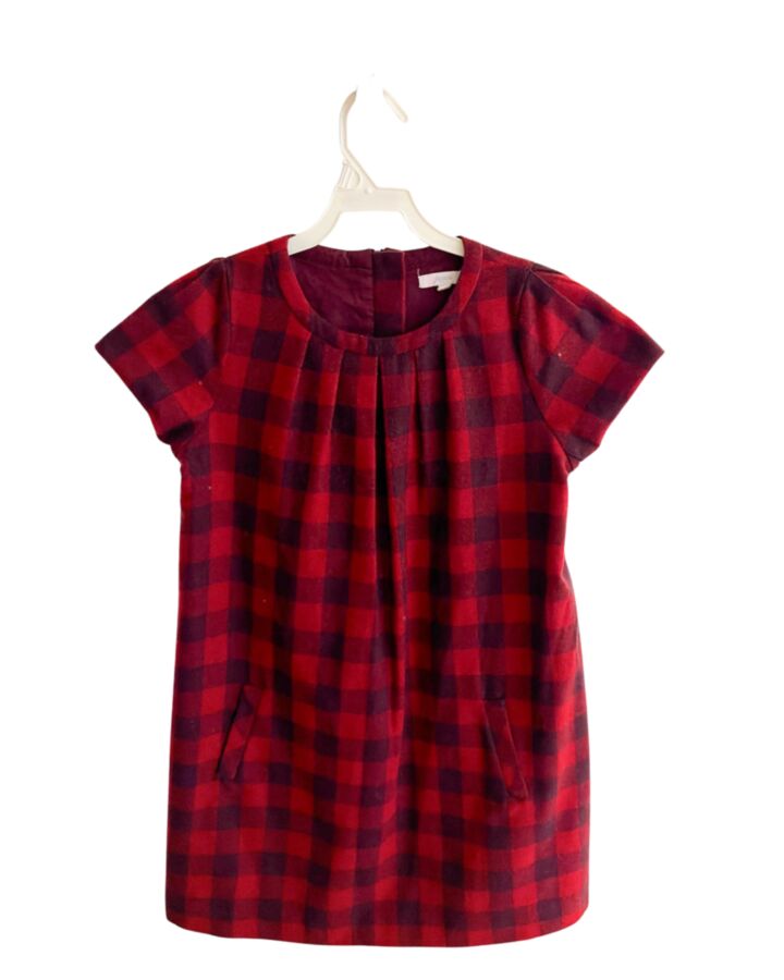 JACADI  RED  PLAID  DRESS
