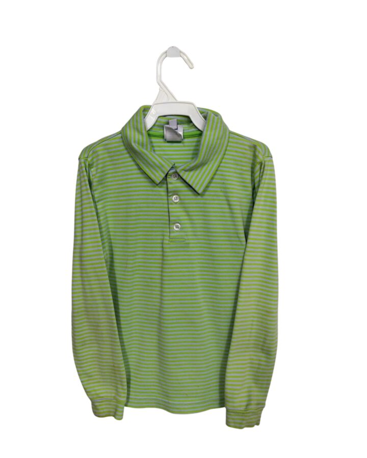 BELLA BLISS  GREEN  STRIPED  KNIT LS SHIRT