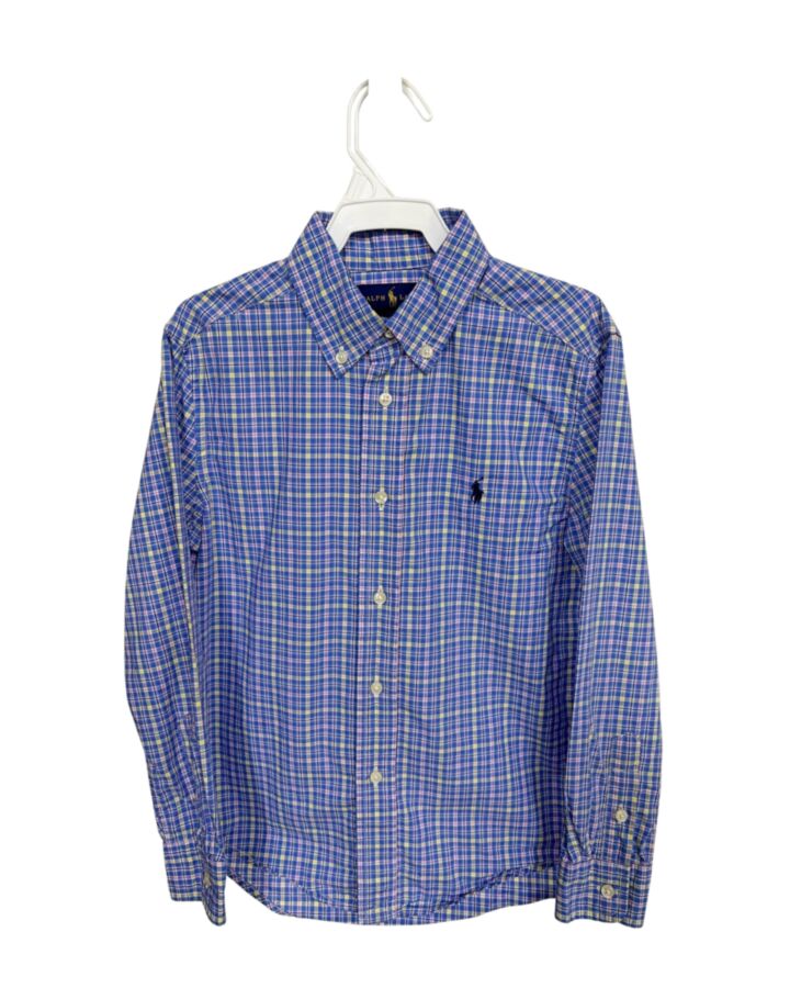 RALPH LAUREN  BLUE  PLAID  DRESS SHIRT