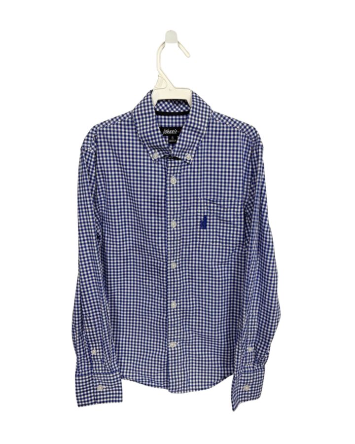 JOHNNIE-O  BLUE  GINGHAM  DRESS SHIRT