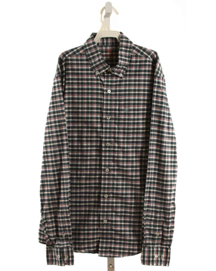 SOUTHERN TIDE  GREEN  PLAID  DRESS SHIRT