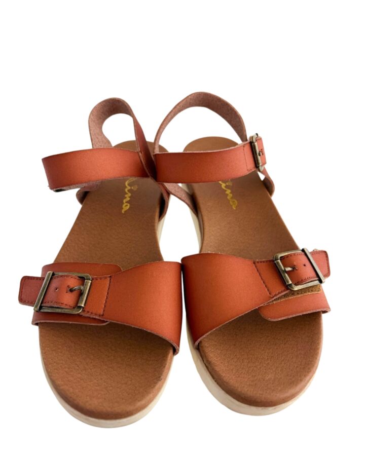 NINA BROWN SANDALS  *EUC SIZE CHILD 4