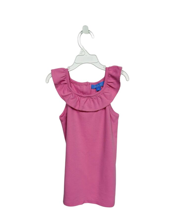 J. BAILEY  PINK    SLEEVELESS SHIRT WITH RUFFLE