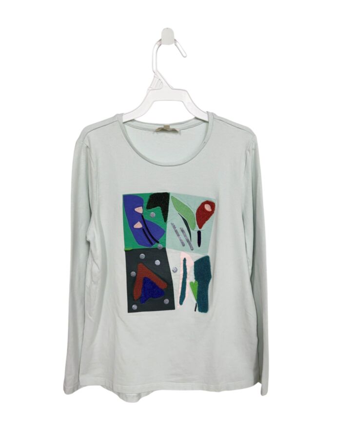CATIMINI  LT BLUE   PRINTED DESIGN KNIT LS SHIRT