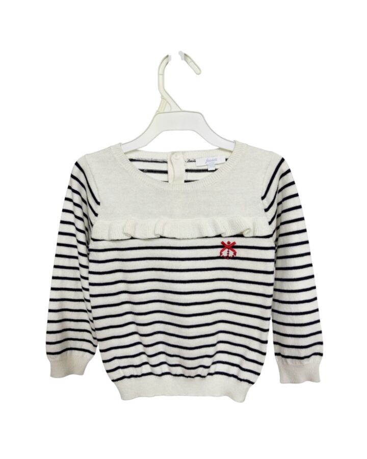 JACADI  CREAM  STRIPED  SWEATER