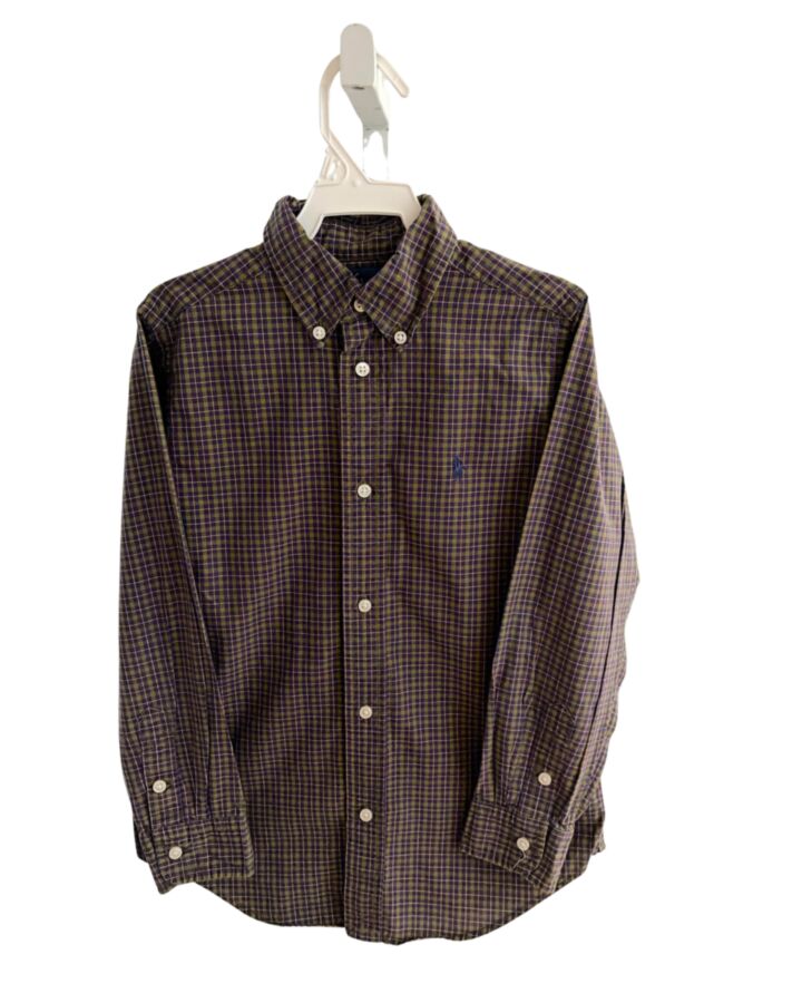 RALPH LAUREN  GREEN  PLAID  DRESS SHIRT
