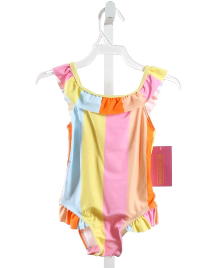 THE OAKS APPAREL  MULTI-COLOR  STRIPED  1-PIECE SWIMSUIT