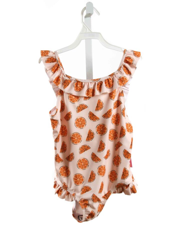 THE OAKS APPAREL  ORANGE  PRINTED DESIGN 1-PIECE SWIMSUIT